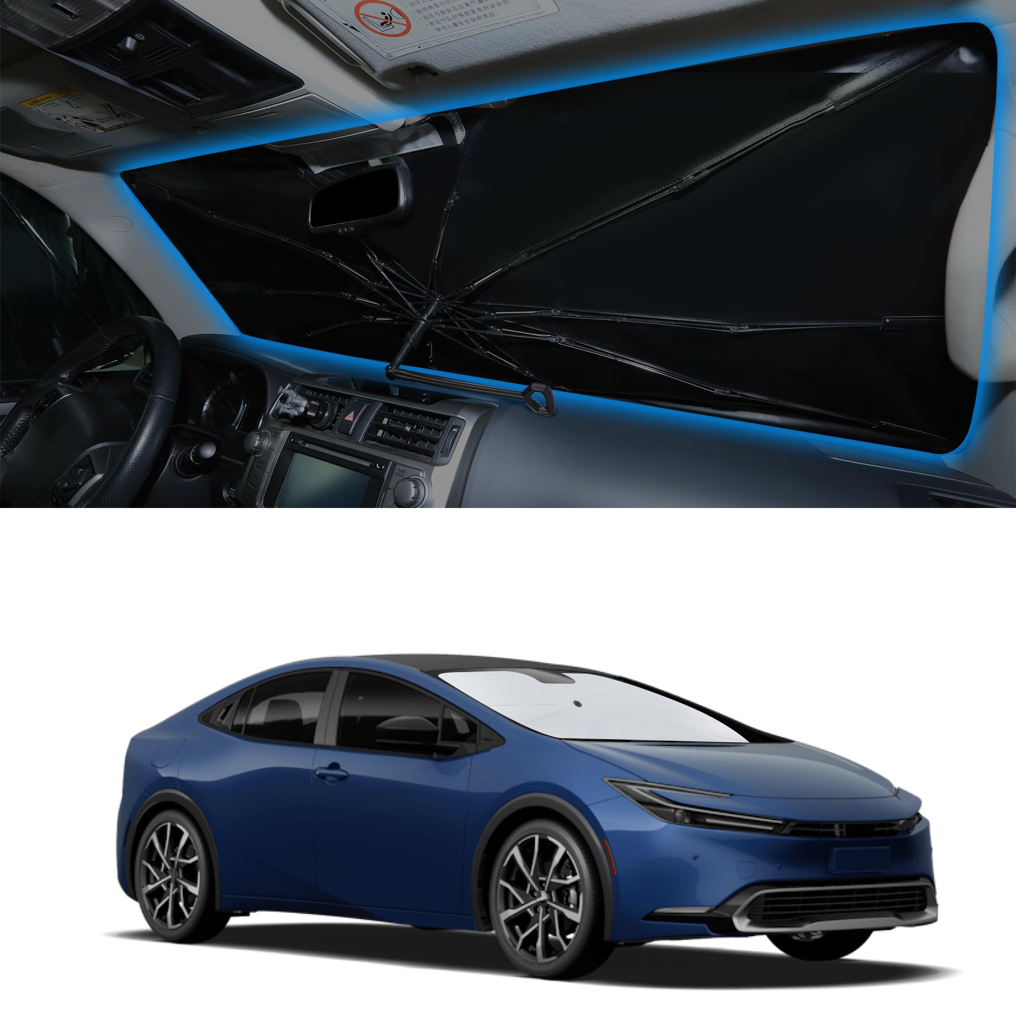Windshield Sun Shade Umbrella for 2023-2026 Toyota Prius