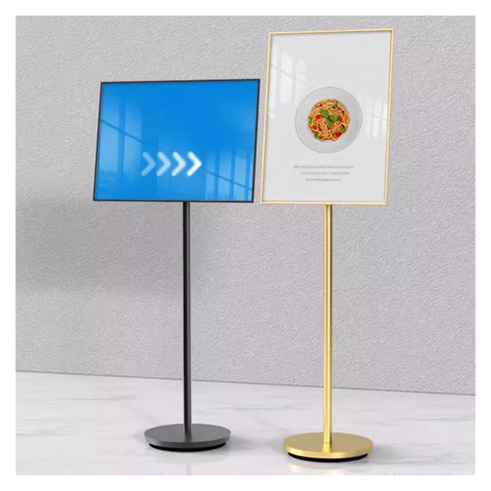 Soporte de Letrero Ajustable, Soporte de menú con Pedestal para póster, Soporte de exhibición de Letrero de Piso Resistente para Vista Vertical y Horizontal(Nerón)
