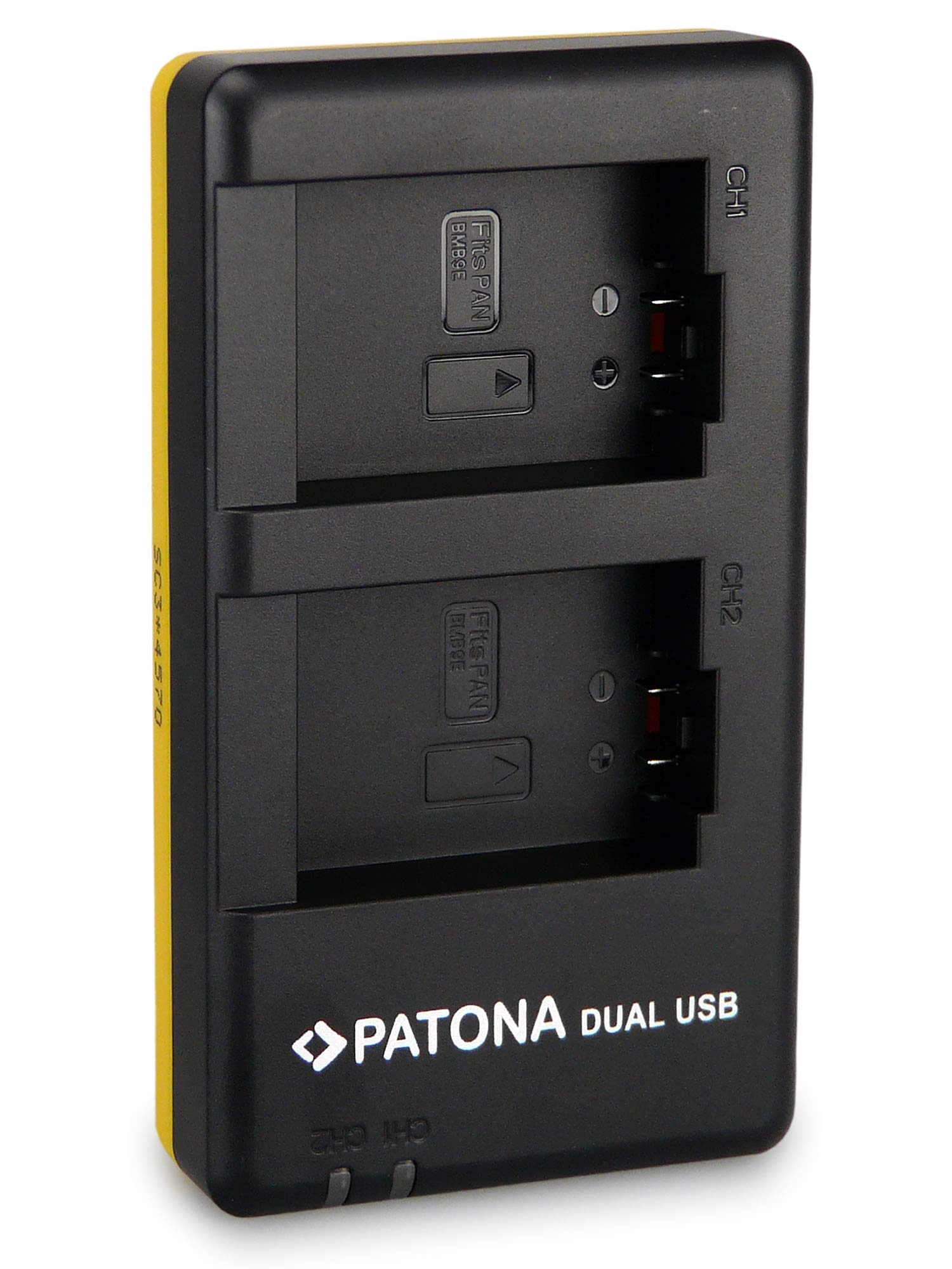 PATONA Dual Chargeur Photo pour Panasonic DMW-BMB9 BMB9E, BP-DC9 | Chargeur voyage compact pour Lumix DMC FZ40, FZ45, FZ48, FZ100, FZ150