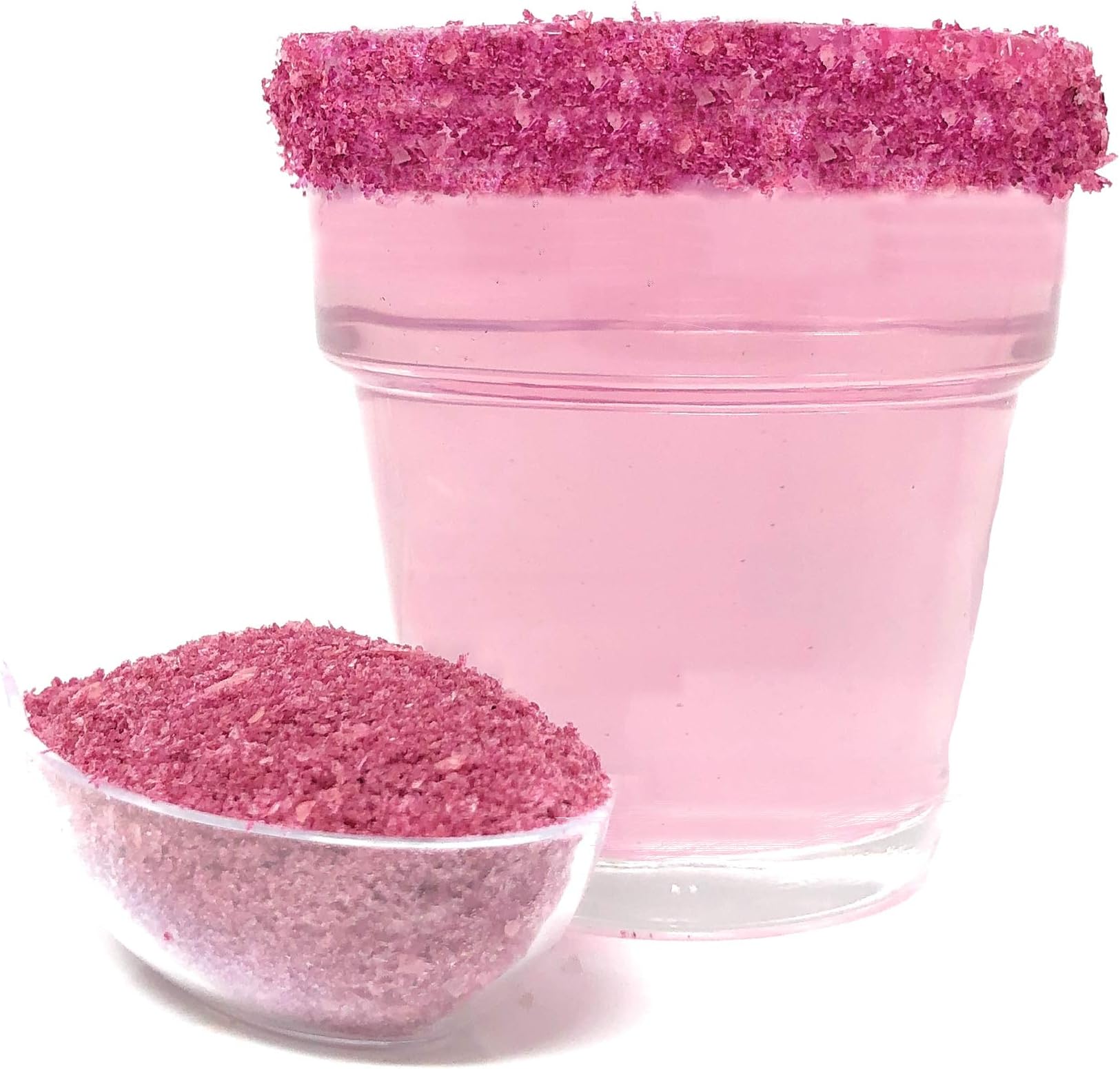 Snowy River Pink Cocktail Salt - Naturally Colored Margarita Salt, Margarita Rimmer, Beverage Rimmer, Cocktail Rimming Salt, Decorative Salt, Kosher (8oz Bag)