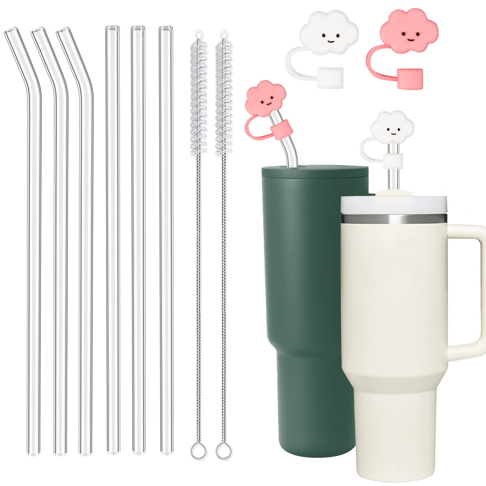 ZOSR]Replacement Straw For Stanley 40 Oz 30 Oz Cup Tumbler, 6 Pack Extra Long Reusable Straws For Stanley 40 Oz & Simple Modern Tumbler With Handle, Cup Straw For Stanley Tumbler Accessories - View #13