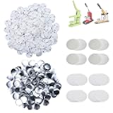 500 Sets 32mm(1.25 inch) Blank Pin Back Buttons Parts for Button Maker Machine 32mm, Round Badge Making Supplies, Includes Metal Cover, Plastic Button Back Cover, Clear Film&Blank Paper