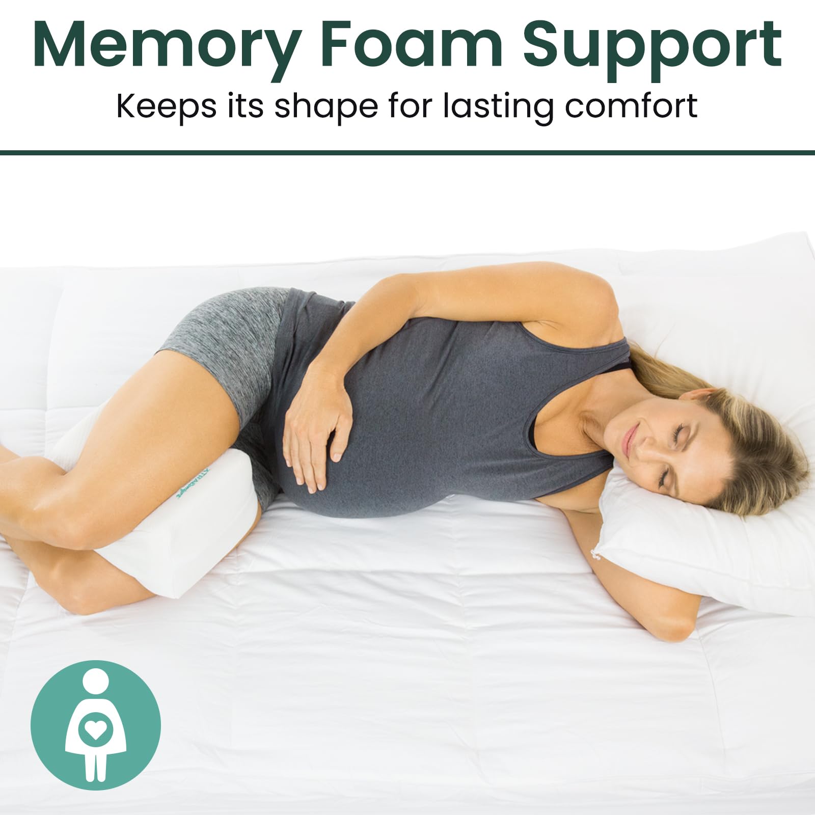 Memory Foam Kniekissen Orthepedic Ischias Rücken, Unterbein, Hüfte und Gelenkunterstützung Für Seitenschläfer Schwangerschaft Und Mutterschaft Nackenrolle Keilkissen Für Und Wirbelsäule Ausrichtung
