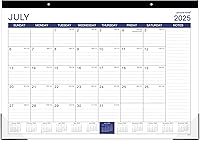 Vista 1 de Calendario de escritorio 2025-2026, calendario de escritorio 2025-2026, julio 2025 a diciembre 2026, 17 x 12 pulgadas, calendario mensual