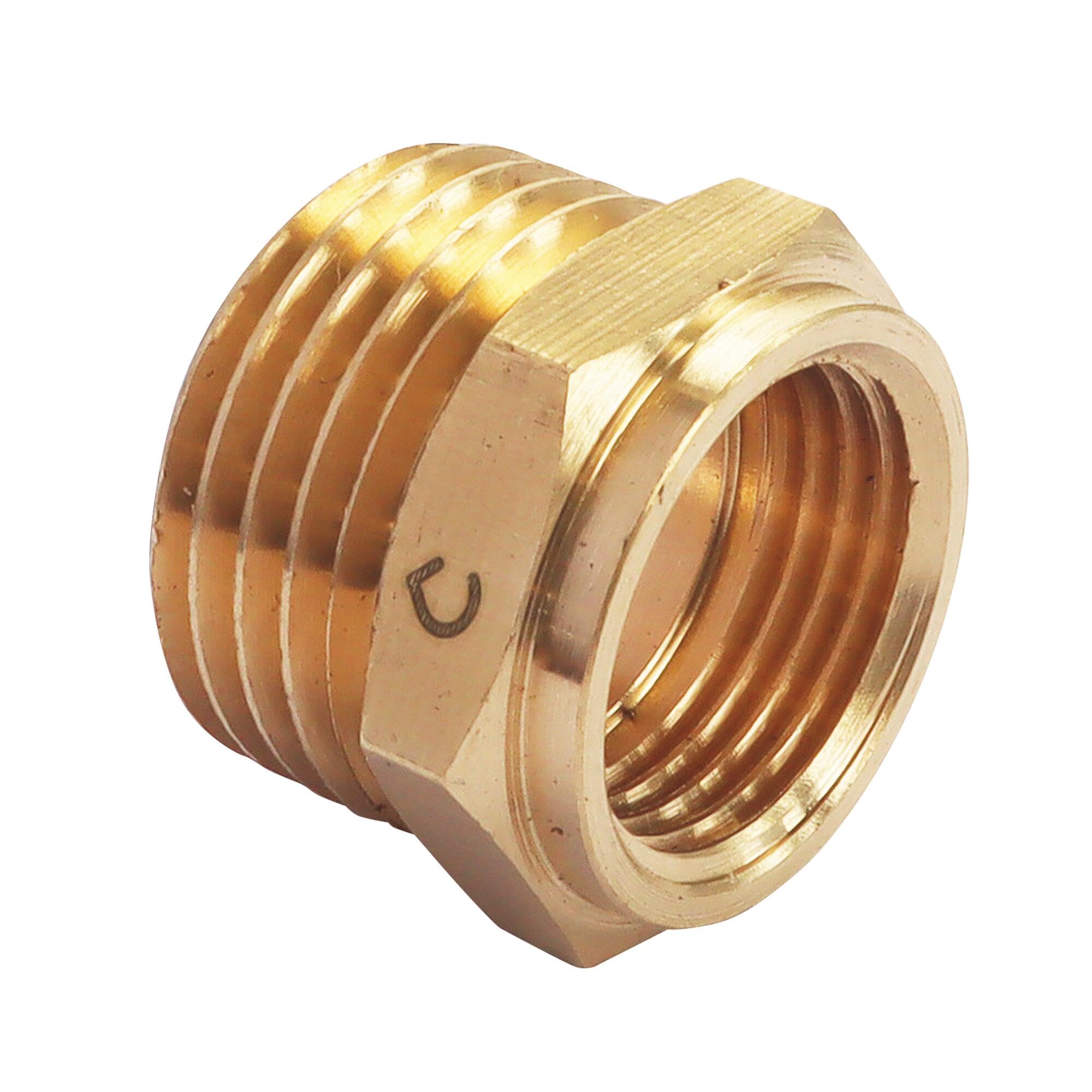 SOMATHERM FOR YOU, Réduction laiton brut Mâle 15/​21 - Femelle 12/​17, raccord durable et résistant à la corrosion, compatible avec tous raccords filetés, étanchéité facile