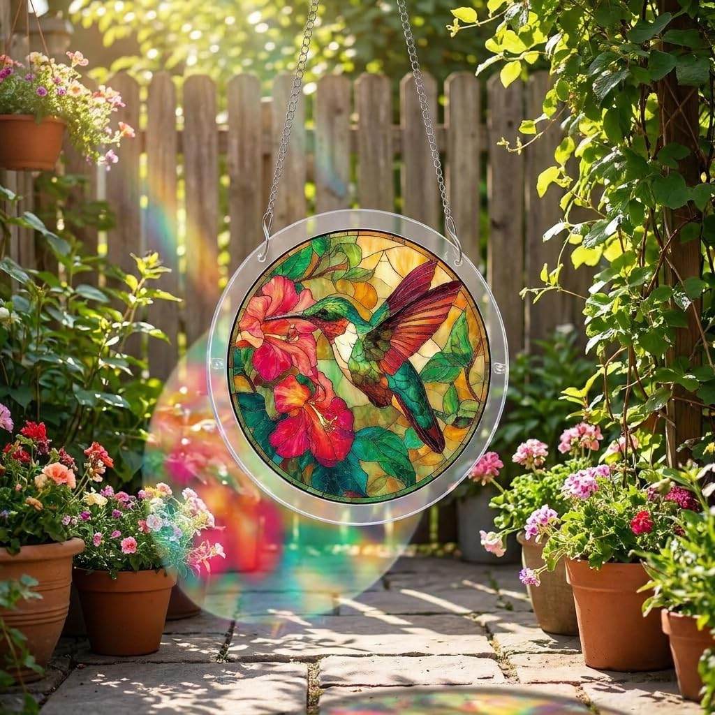 Jigsaw Puzzle Suncatcher, Sun Catcher Puzzle 83 Pieces, Acrylic Puzzle for Adults, Stained Glass Window Hanging Suncatcher, DIY Home Decor Gift for Women Men Mom (Butterflies, 7 inch) - 5