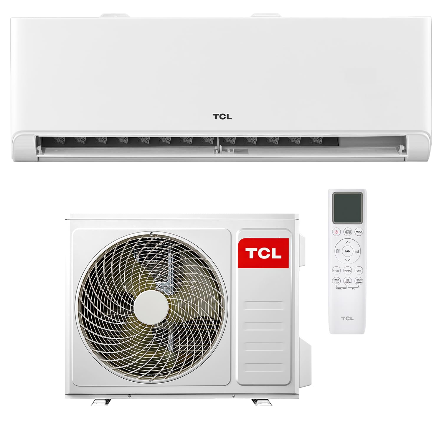 TCL Split Klimaanlage 12000 BTU BreezeIN mit Sprachsteuerung, WIFI für Räume bis 45m² 4 in 1: Heizen, Kühlen, Entfeuchten, Ventilieren - volle Flexibilität bei der Installation