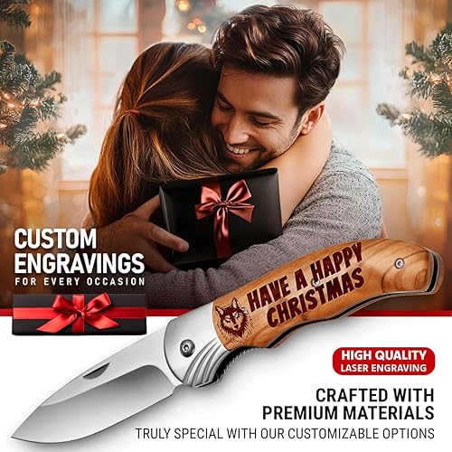 Miniatura 7 de Grand Way Navaja de bolsillo personalizada  Regalo personalizado para hombres y mujeres, regalos de cumpleaños, papás, padre, marido, hombres,