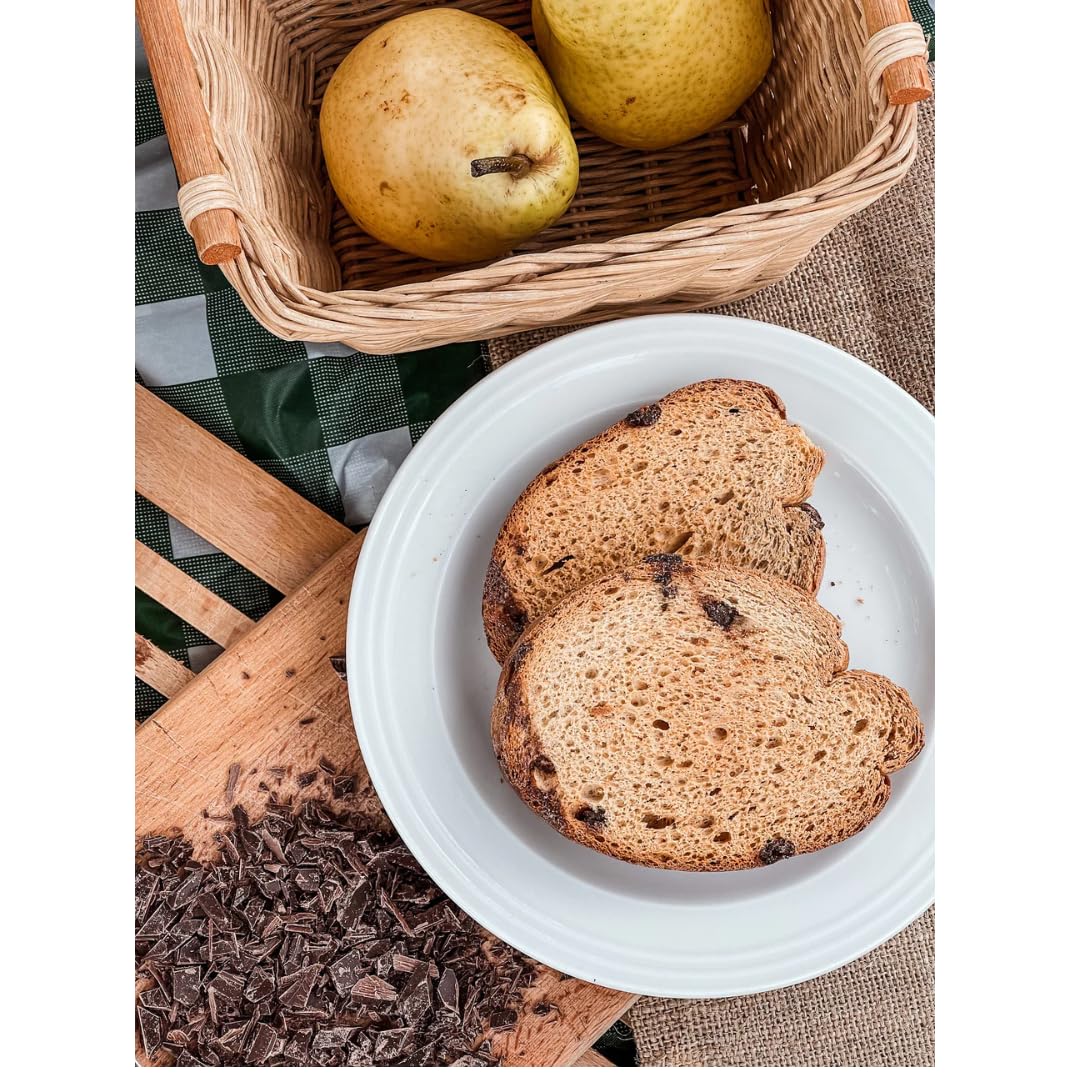 Verisani | Fette Biscottate Multicereale, Cioccolato e Pera | Cartone X10 (10×200 g) | Doppia Cottura | Olio Extravergine d’Oliva | Senza Palma