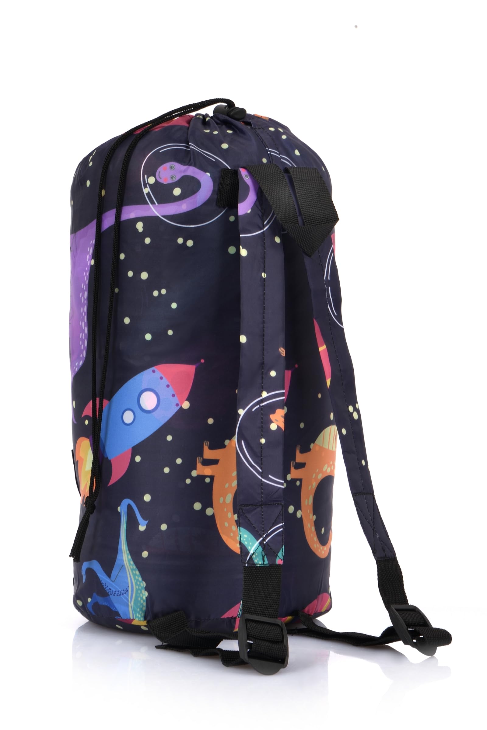 Spacey śpiwór dziecięcy, 170 x 60 cm, w kształcie mumii, z podwójnym zamkiem błyskawicznym, sznurkiem i pokrowcem na plecak – optymalna izolacja na kemping i wycieczki szkolne