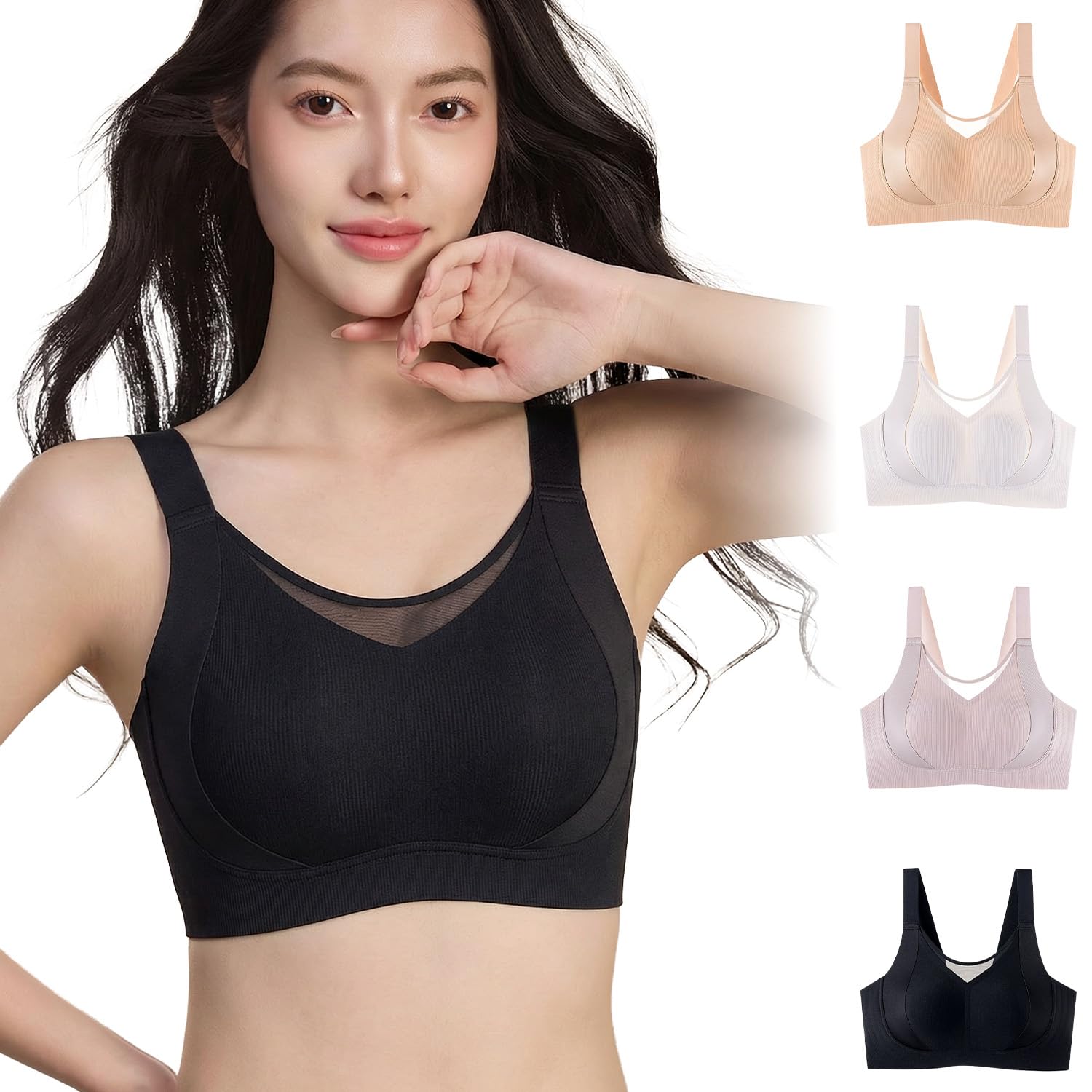 veimia Bra that Makes Your Breasts Look Smaller, Thin Cup, Approximately 2 Cups Smaller, Soft Hold, No Wire, High Underarm Design, Reduces Shaking Feel, No Sagging, Stable, Breathable, Let Your Skin-picture-21