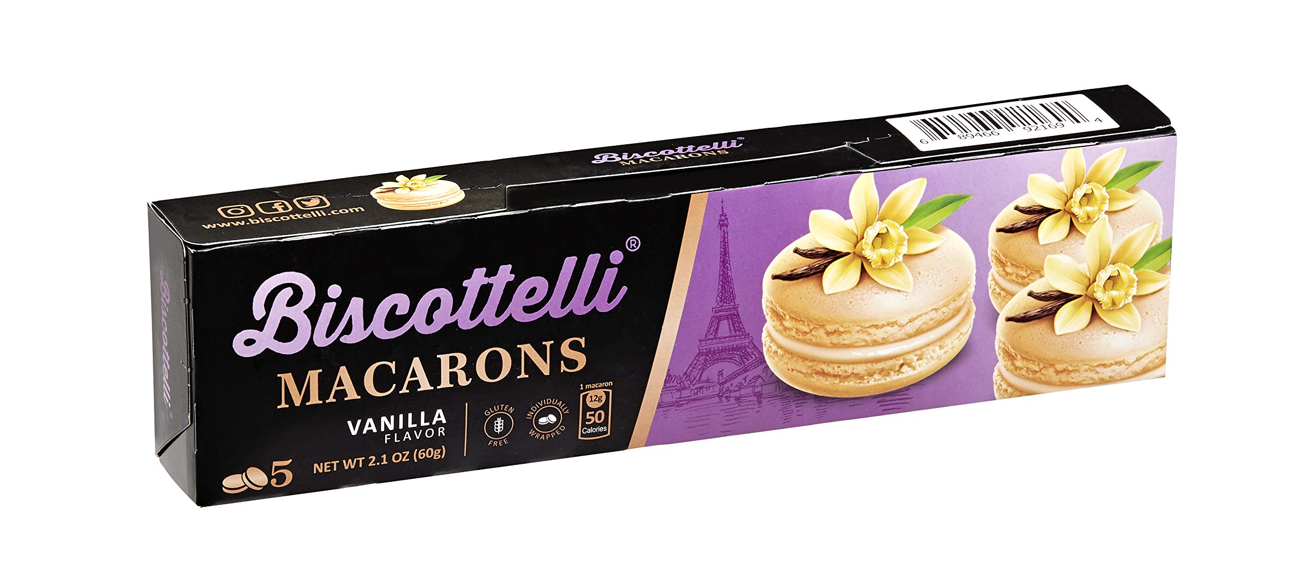 Buy Biscottelli Macaron Cookies (Vanilla) All Natural, Gluten Free, 5