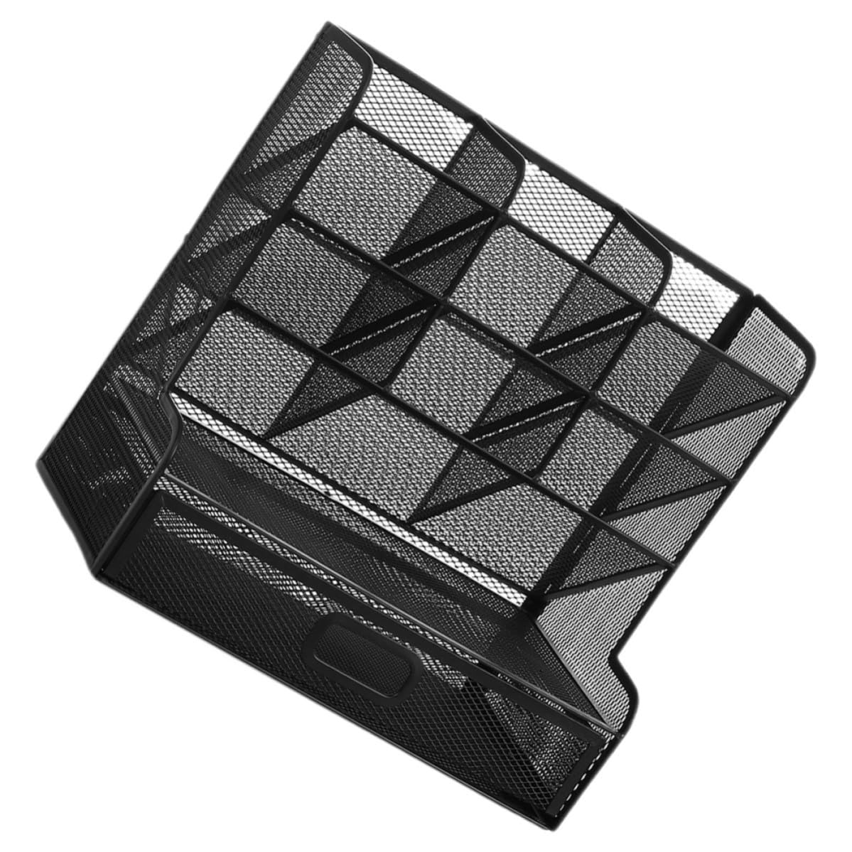 Metall Stiftehalter mit 9 Fächern Stabil und Leicht zu Reinigen als Schreibtisch Organizer für Bürobedarf und Kosmetik in Schwarz