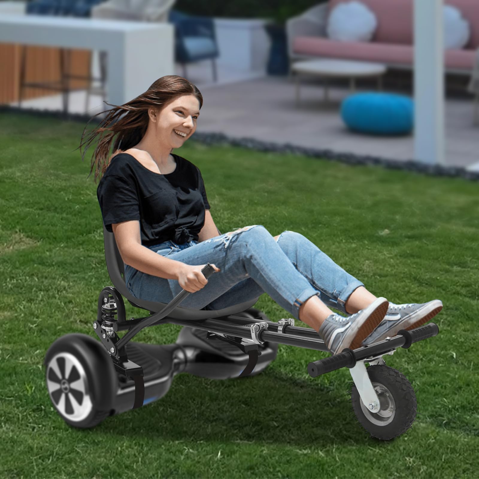 Siège d'hoverboard réglable pour trottinette auto-équilibrée, avec pneu avant, pour hoverboard de 6,5 à 10", accessoires universels et kit de mise à niveau pour enfants et adultes