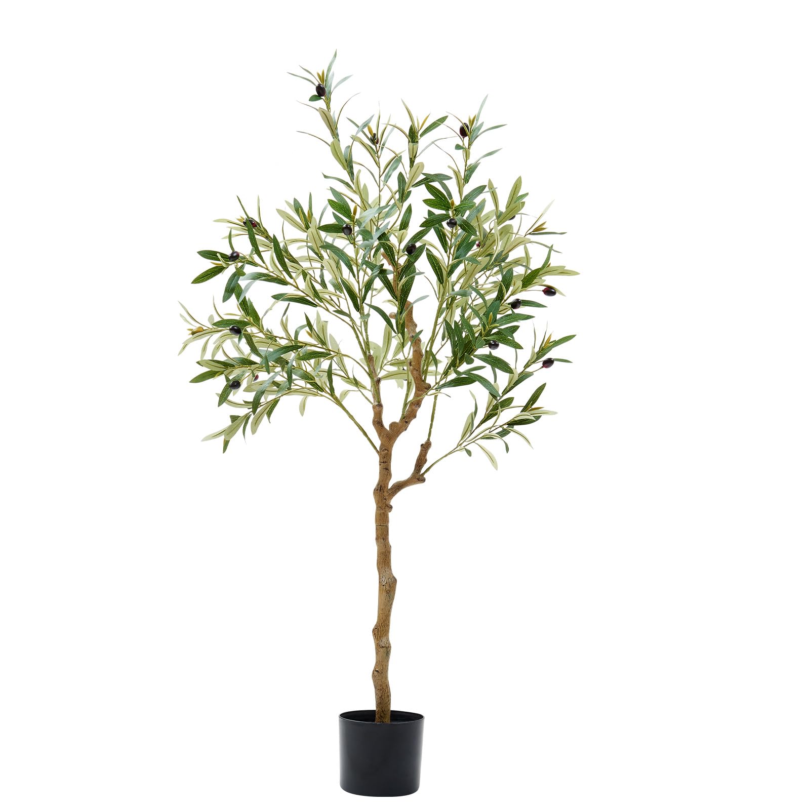 Panana Artificial Plant Set of 1 Olive Tree,120cm Tall Decorative Faux Plants in Pot Indoor Outdoor (120cm Olive Tree, 1 Pack)