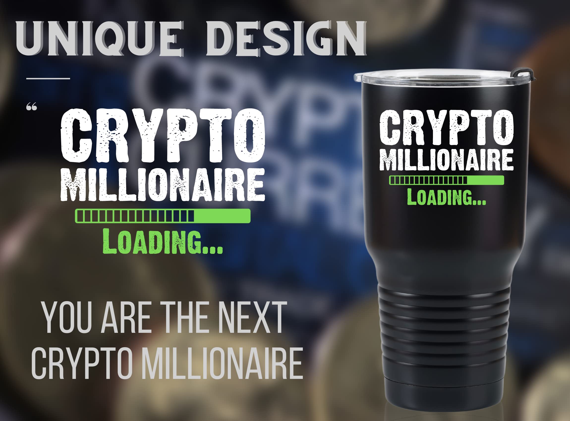 Onebttl Crypto Gifts for Men, Crypto Currency Gifts 30oz Stainless Steel  Insulated Tumbler with Spill-Proof Lid, Funny Gifts for Crypto Lovers,  Investment Gift - Crypto Millionaire Loading : Amazon.co.uk: Home & Kitchen