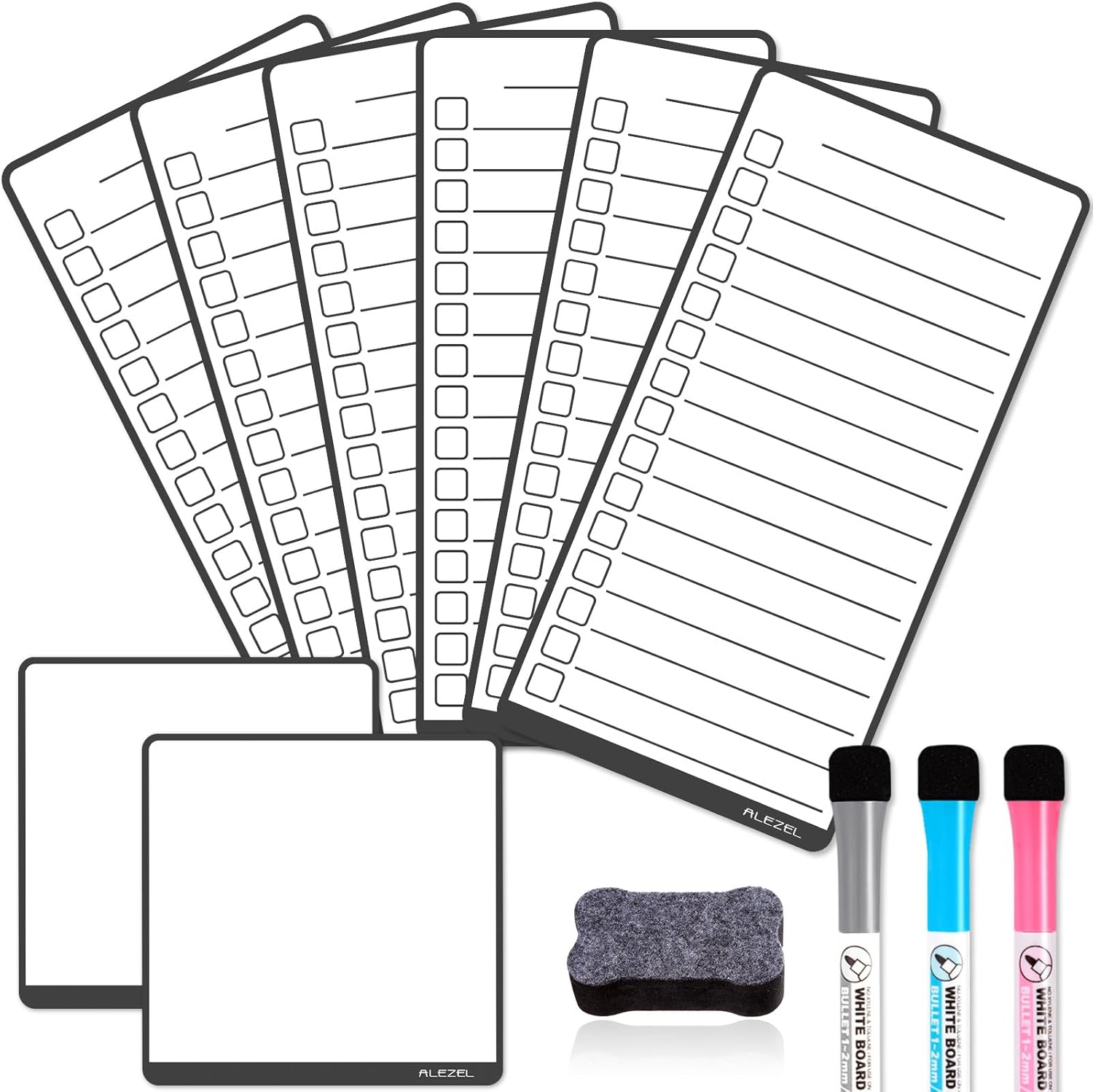 ALEZEL to Do List White Board, Multifunctional Dry Erase List Board Set