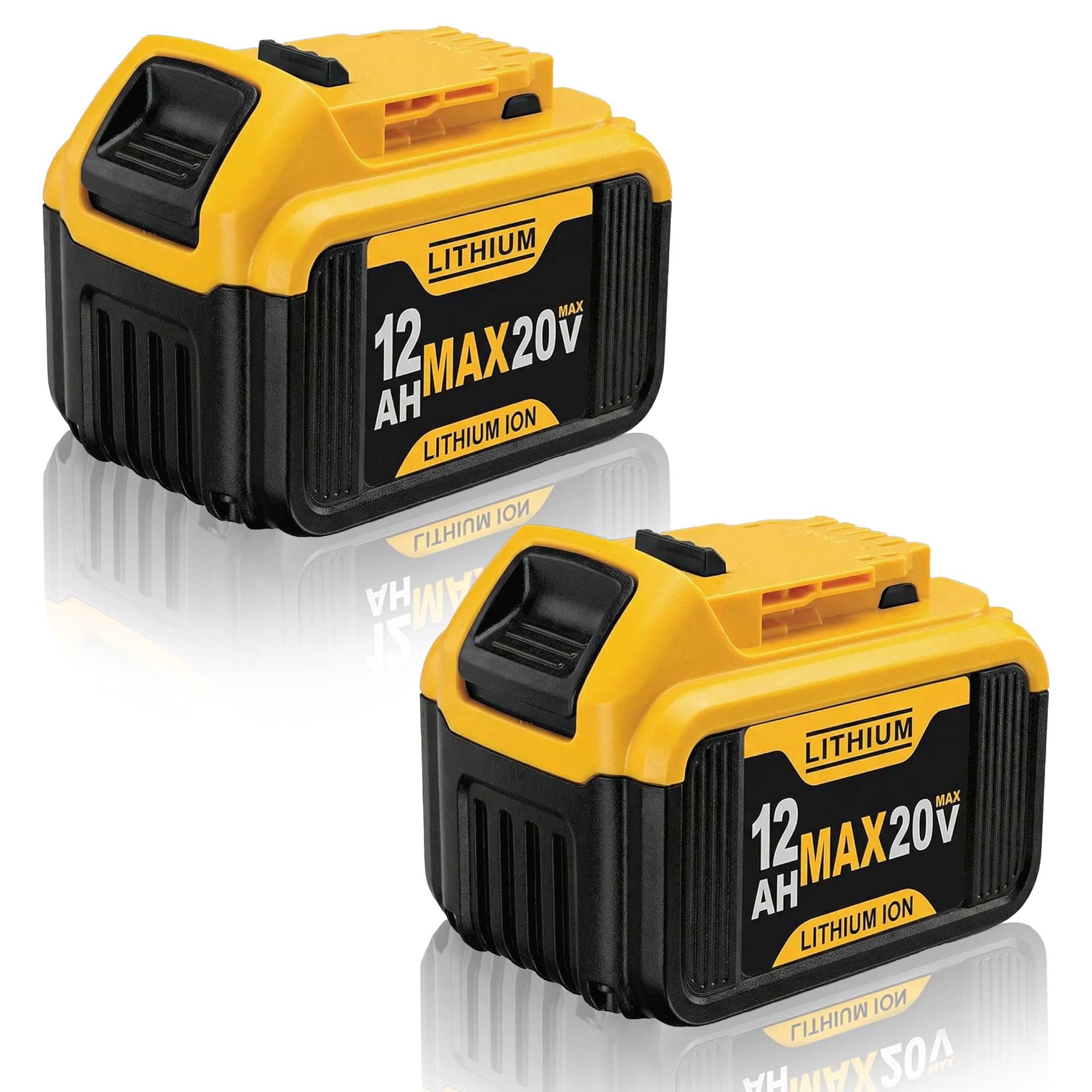 Photo 1 of GVKIEDO 2-Pack 12Ah Replacement Battery for DeWalt 20V Max Tools
