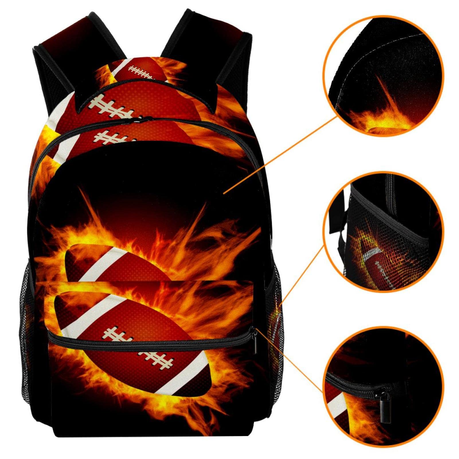 Sparare Pallavolo Sport Borse a tracolla zaino casual unisex per bambini adolescenti