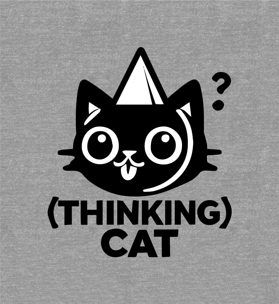 Thinking Cat Youth Heather Gray Jogger Pants-XL