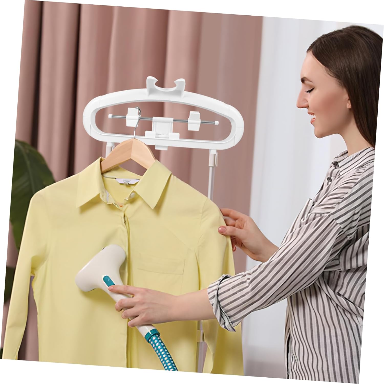Alipis Garment Hanger Pants Clips Lightweight Steamer Rack for Easy Ironing Convenient Clothes Drying for Home and Store Use Design