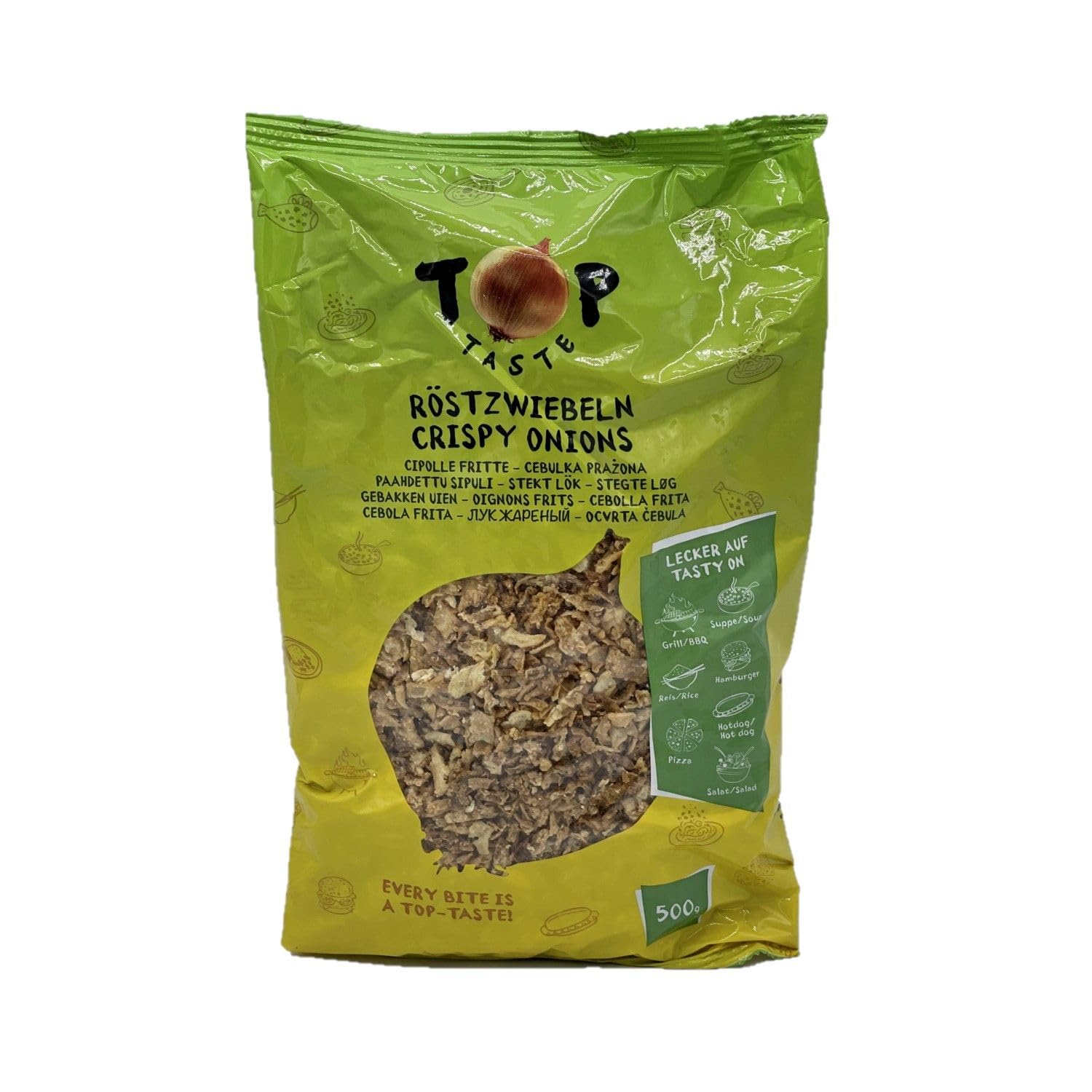 Lot de 5 Oignons Frits Croustillants 500g – Crispy Onions pour burgers, salades, tacos et cuisine asiatique – Format économique