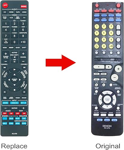 Miniatura 4 de AULCMEET RC-978 Nuevo control remoto de repuesto para Denon Audio Video AV AV receptor AVC-1590 AVR-1905 AVR-1906 AVR-785 AVC1590 AVR1905 AVR1906