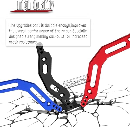Miniatura 11 de Torre de choque frontal y trasera de aleación para 1/10 Big Rock 3S BLX, granito/Senton 3S BLX (Mega550), 1/8 Typhon 3S BLX (Mega550), azul marino