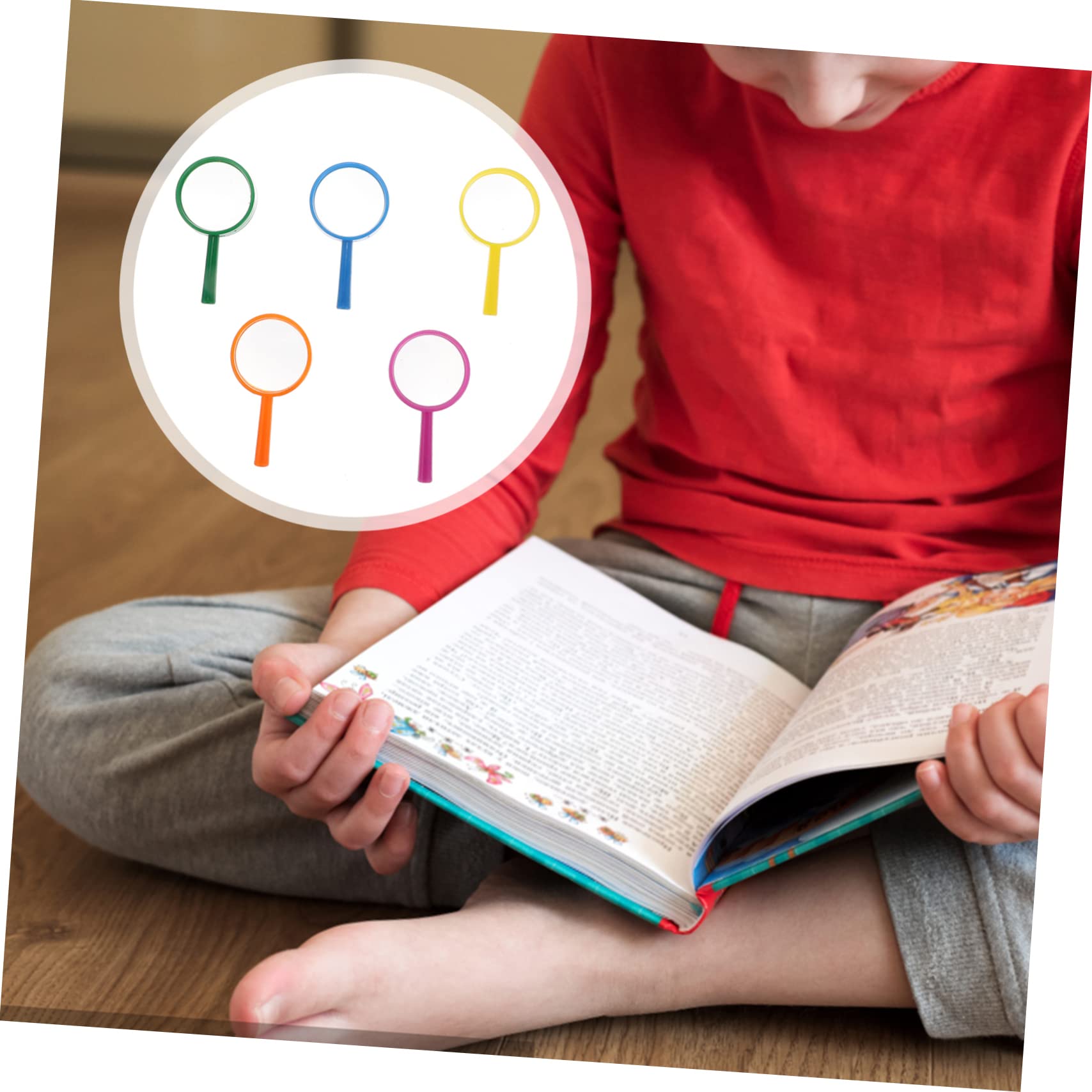 Beaupretty 15pcs Handheld Magnifier for Seniors Lightweight Magnifying Glasses for Prints Exploration Hobbies