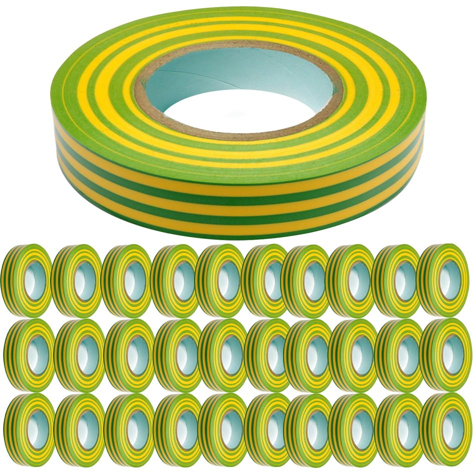 Electriduct - Nastro elettrico in vinile, 1,5 cm x 10,1 m, per uso generale, isolamento in PVC, confezione da 30
