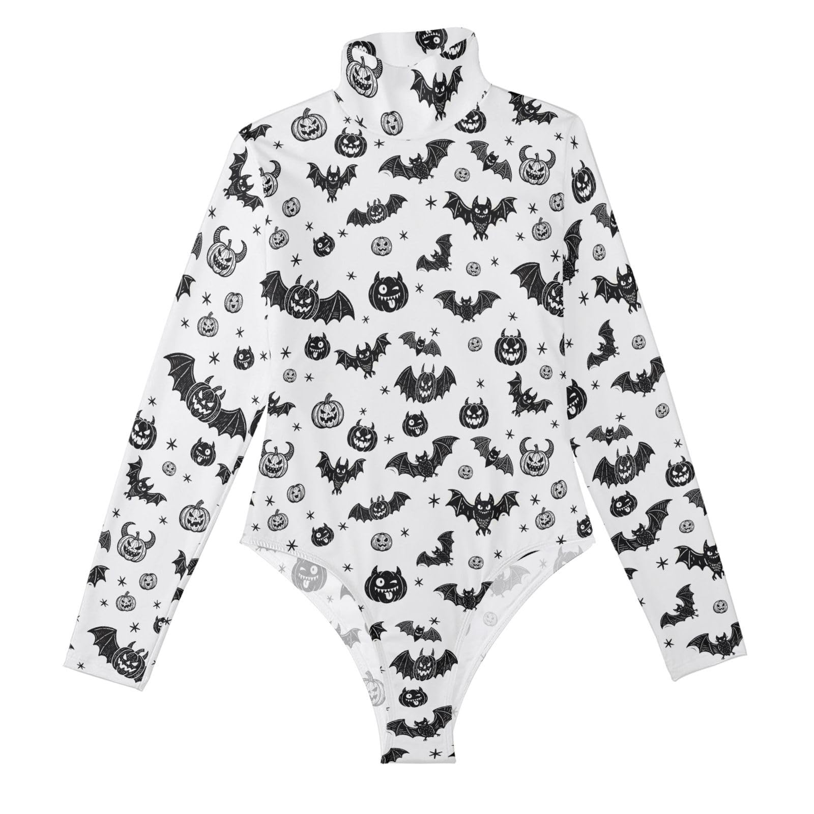 Camisetas para salir de mujer con murciélagos de Halloween en talla grande de manga larga 8