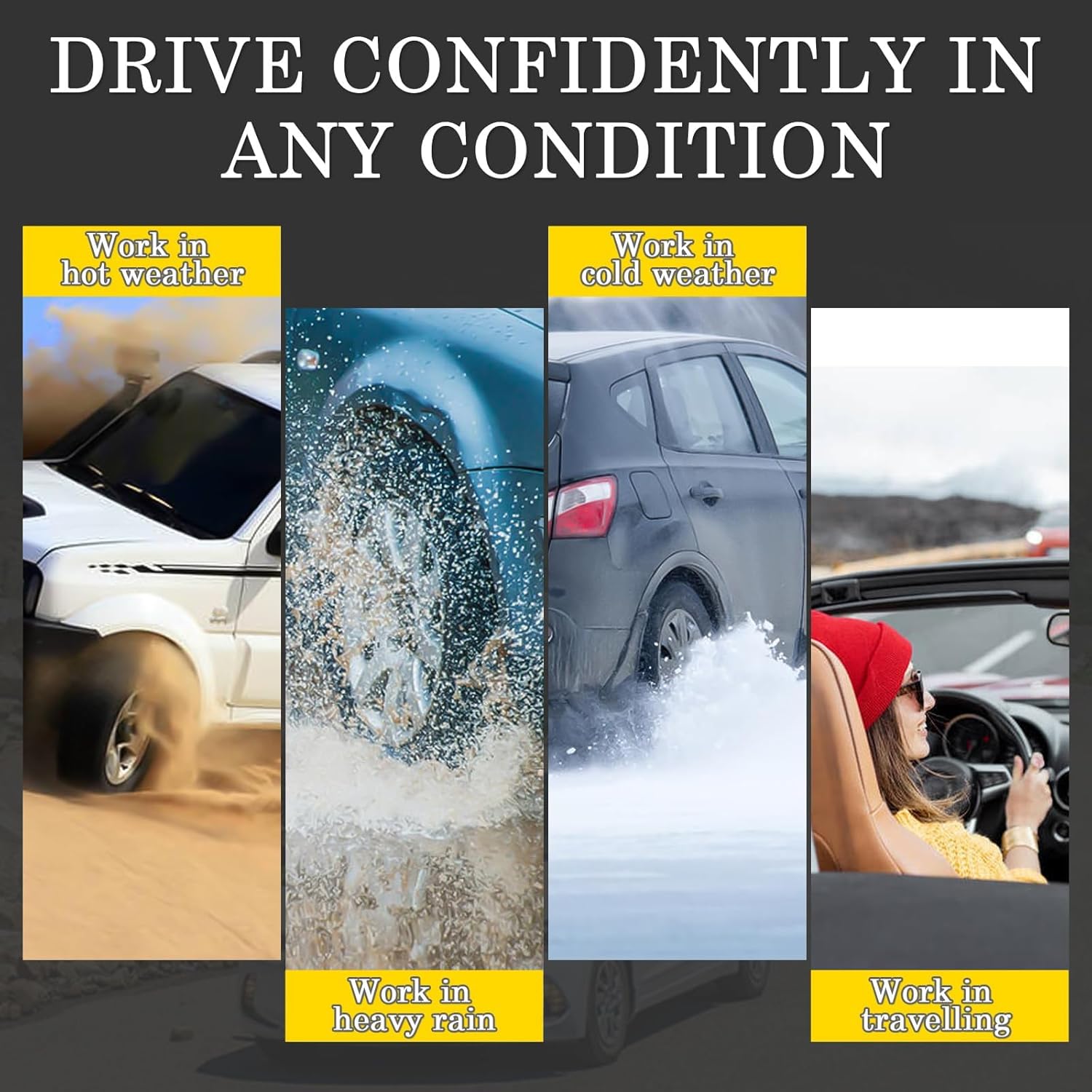 4 Pcs Ensun ABS Speed Sensor Front Rear Left Right Compatible with - 2006-2010 Explorer, 2007-2010 Explorer Sport Trac, 2006-2010 Mountaineer, Driver and Passenger