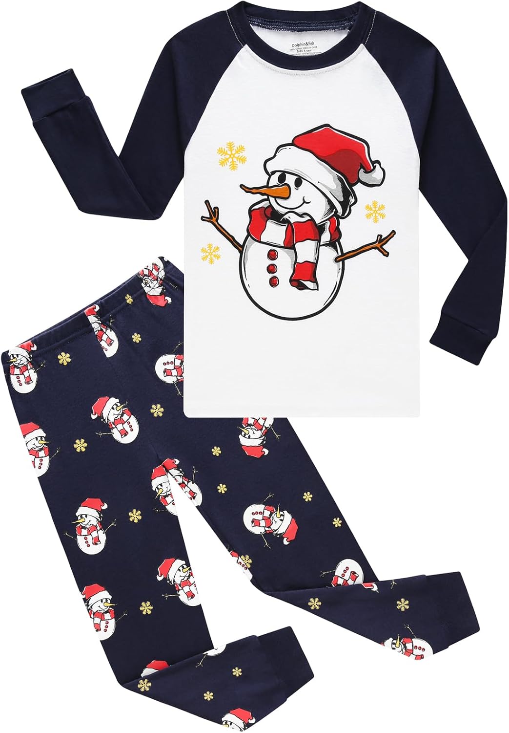 Dolphin&Fish Boys Girls Pajamas Toddler Kids Pjs Sets Cotton Chirldren Clothes Sleepwears