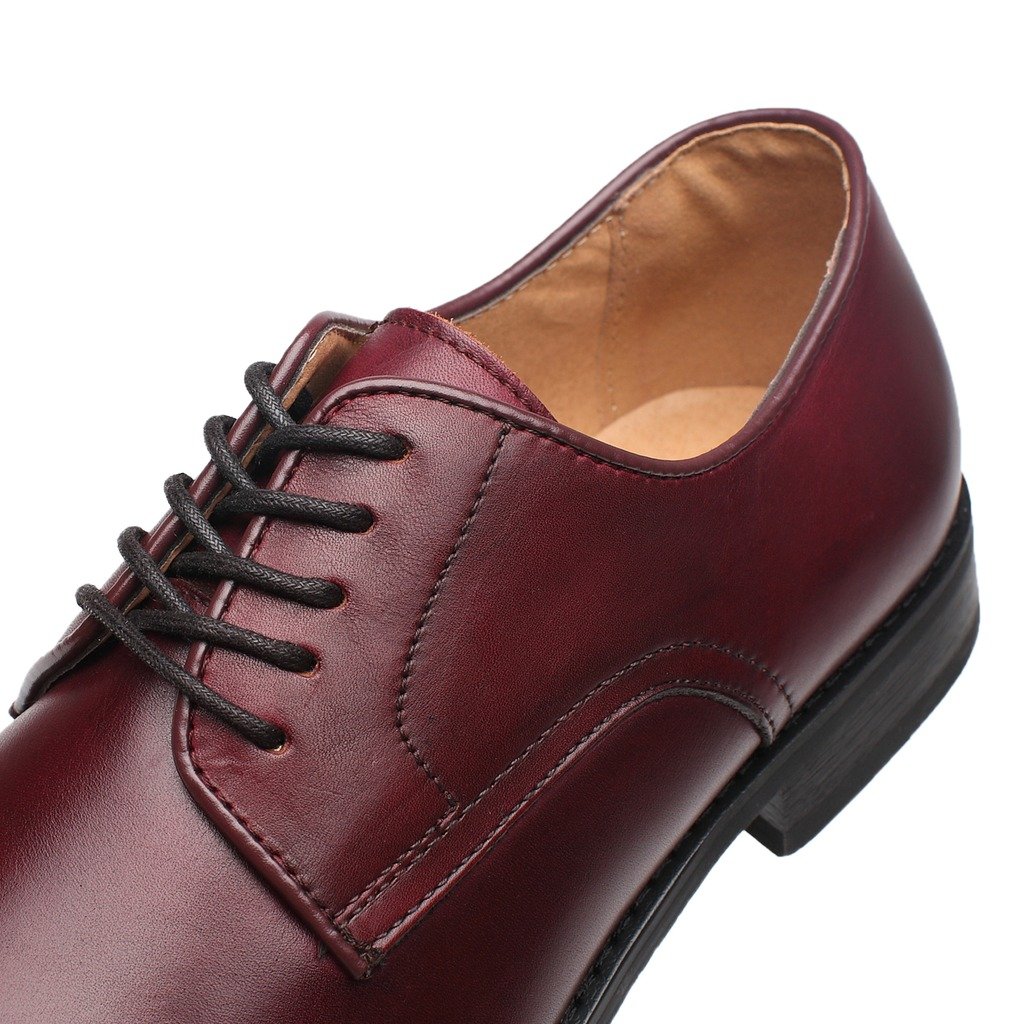 La Milano Mens Leather Updated Classic Cap Toe Oxfords Lace Dress Shoes