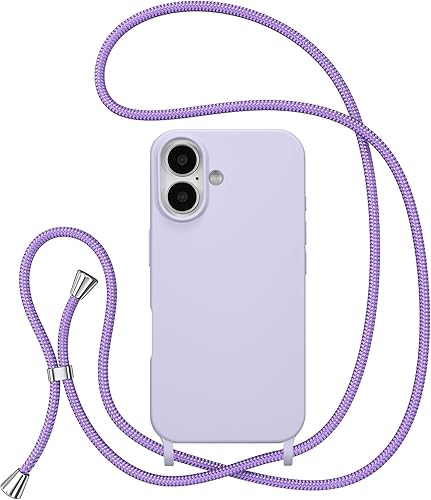 Miniatura 59 de ZTOFERA Funda para iPhone 13 Pro con correa, funda cruzada para teléfono con cordón ajustable para el cuello para el hombro, silicona suave a prueba