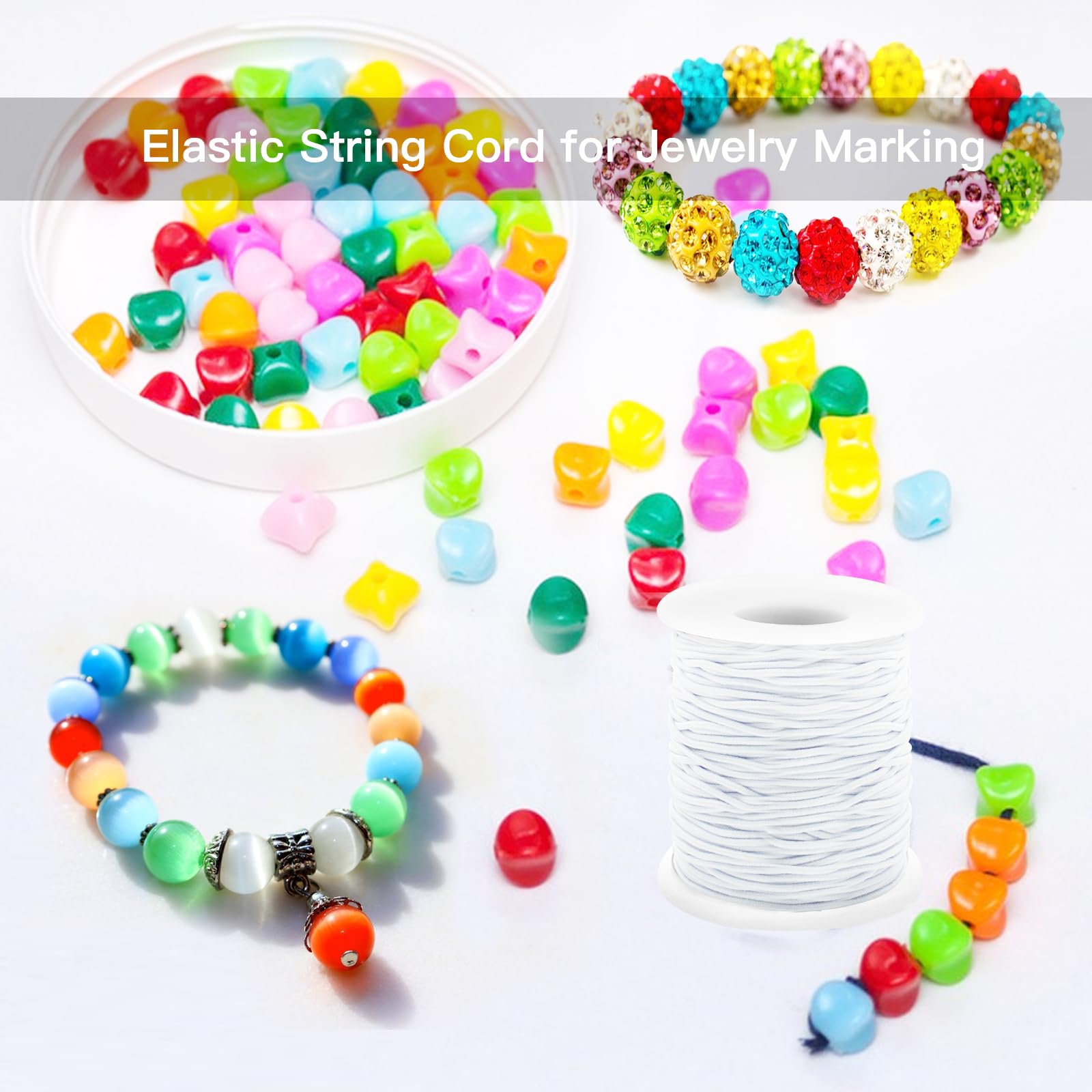 1mm elastische string voor armbanden, elastische string armbanden, elastische koord draad, sieraden rekbare armband, kralen string (regenboog