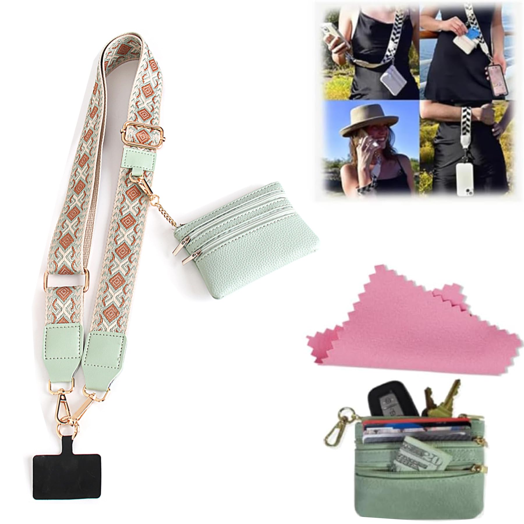 Amazon.com: Heidi and Oak Crossbody Phone Purse, Clip and Go Strap