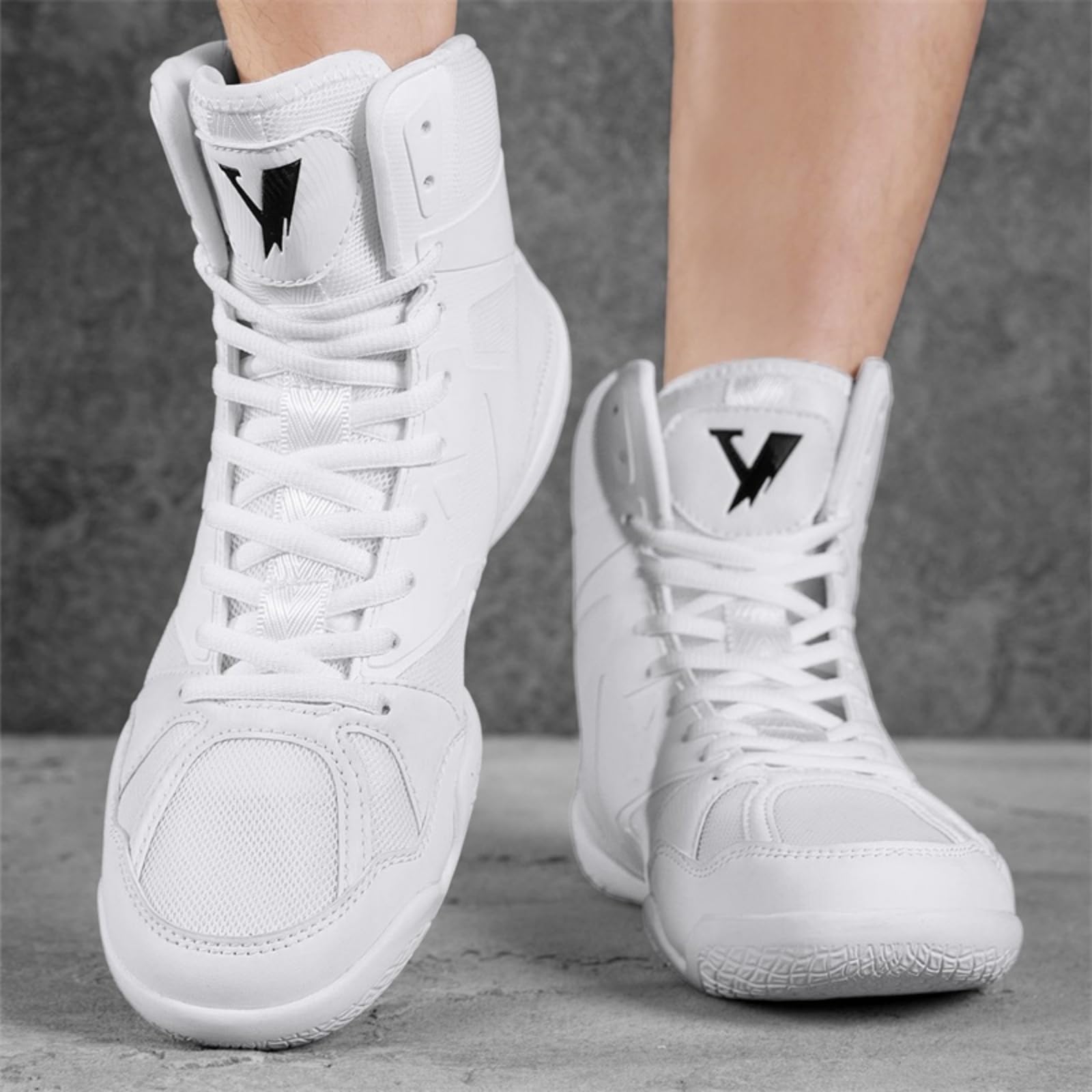 Chaussures Lutte Hommes Baskets Montantes pour Boxe Squats Fitness