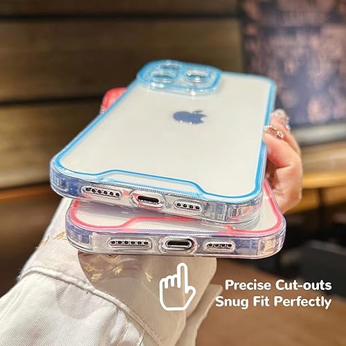 Miniatura 6 de EYZUTAK Funda de teléfono luminosa para iPhone 13 de 6.1 pulgadas, fluorescencia que brilla en la oscuridad, transparente TPU suave brillo nocturno