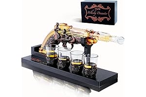 Gun Whisky Decanter Set with 4 Shot Glasses
