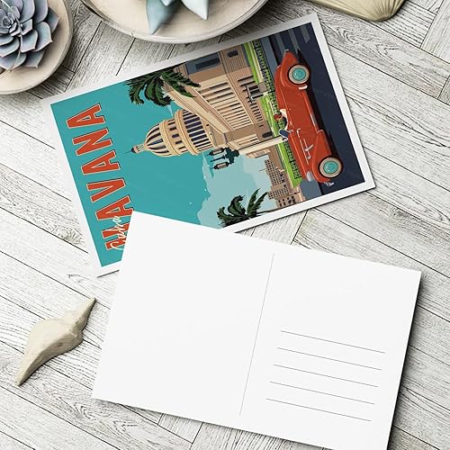 Miniatura 6 de gaeaverse Postales de paisaje de La Habana Cuba Postales vintage 9 unids/Set Ciudades del Mundo Tarjetas de felicitación para viajes de negocios