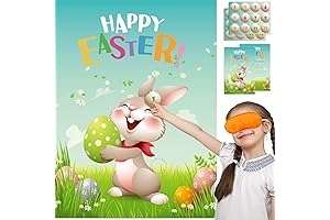 GEGEWOO Easter Pin the Tail Game: Delightful Party Entertainment for Kids!