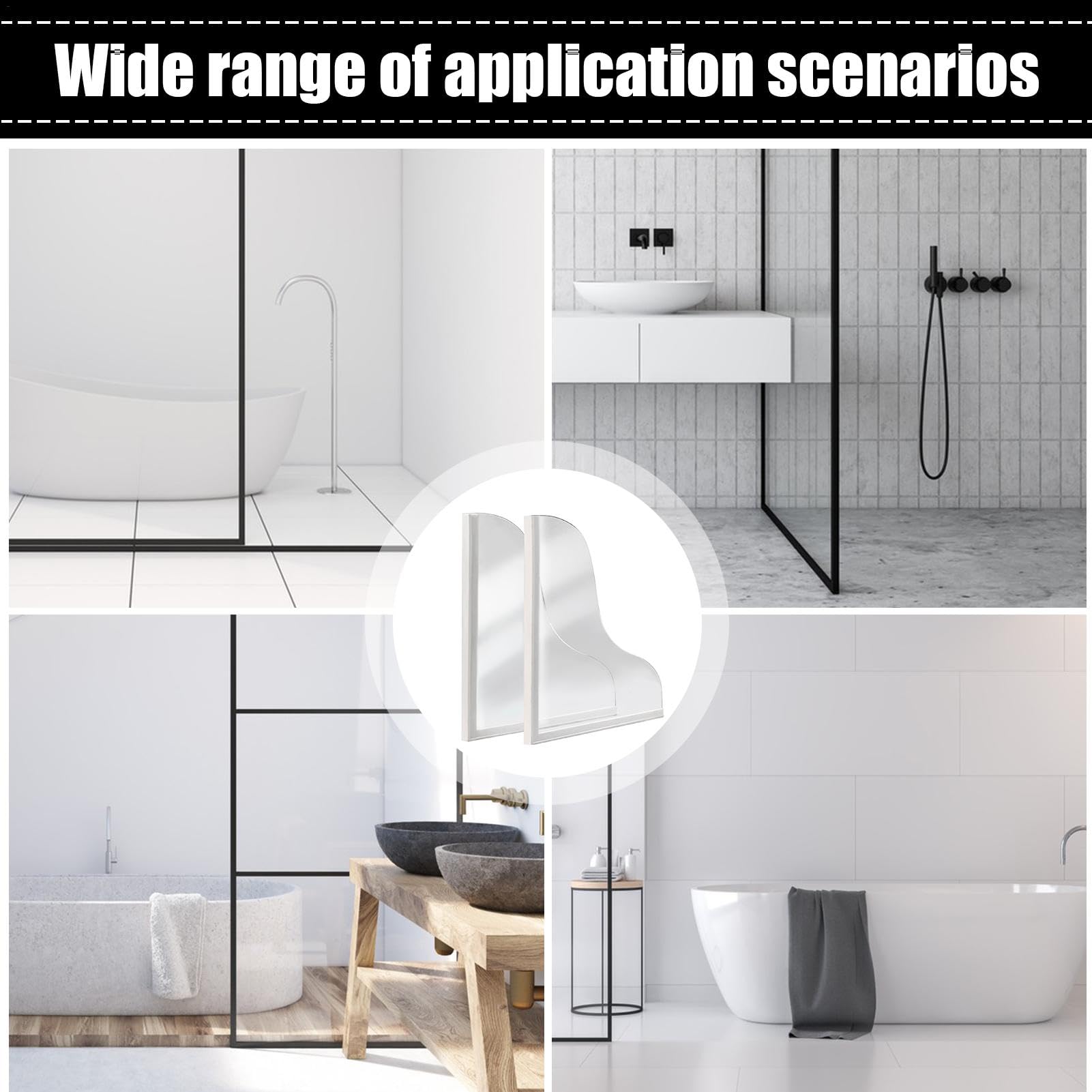 Parete Per Vasca Da Bagno 2 Pare-Éclaboussures Douche Granvoo - Acrylique Transparent Auto-Adhésif, 21.3x19cm - Pour Baignoire Et Lavabo Paraschizzi Parete Cucina