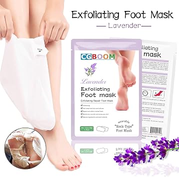 3 Pack Foot Peel Mask,Exfoliating Foot Socks Calluses Remover Dead Skin, Aloe Moisturizing Feet Peeling Mask for Dry Skin,Cracked Heels,Foot SPA Socks for Women and Men | Feet Peeling Masks,Deep Hydrating Moisturizing Gift for Baby Soft Women Men,Dry Cracked Heels,SPA Socks (3 Pairs Lavender)