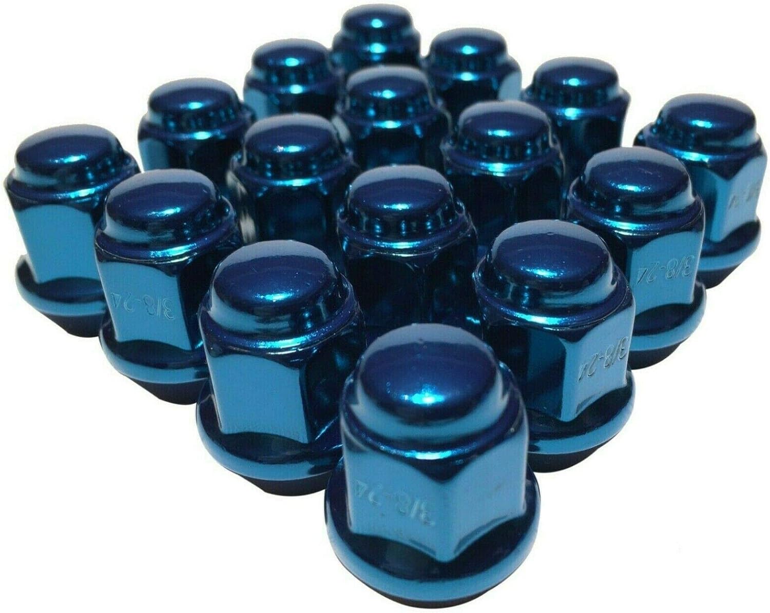 Coyote - 16 Black Tapered Base 3/8" Lug Nut Set 17mm Hex ATV UTV Compatible with KTM Polaris ITP Wheels