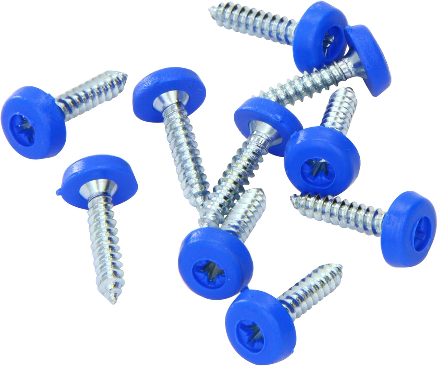 CONNECT 31549 4.8 x 24.mm Polytop Number Plate Fixing - Blue