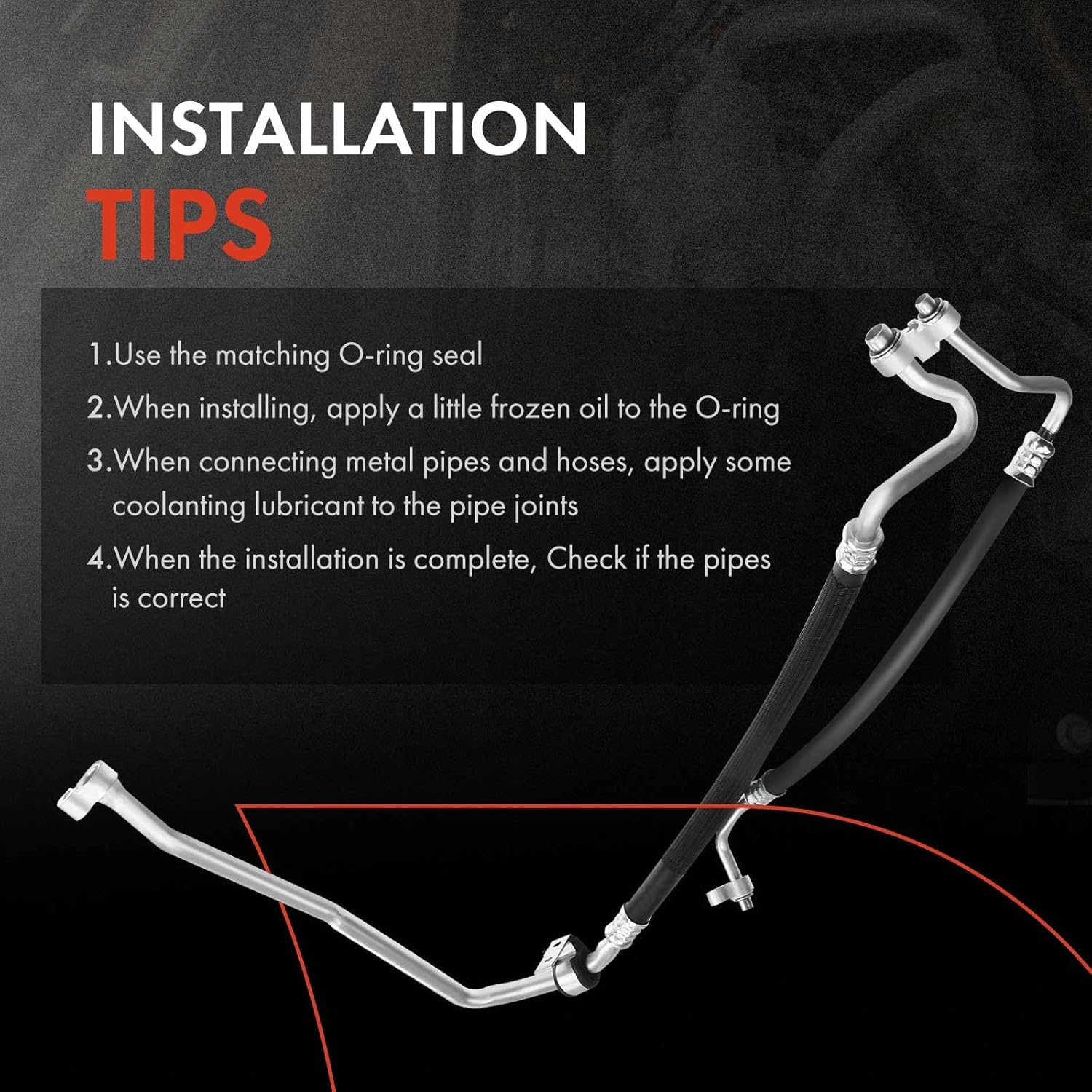 A-Premium A/C Suction and Discharge Line Hose Assembly Compatible with Ford Fusion 2006-2009, Mercury Milan 2006-2009, Lincoln Zephyr 2006, V6 3.0L