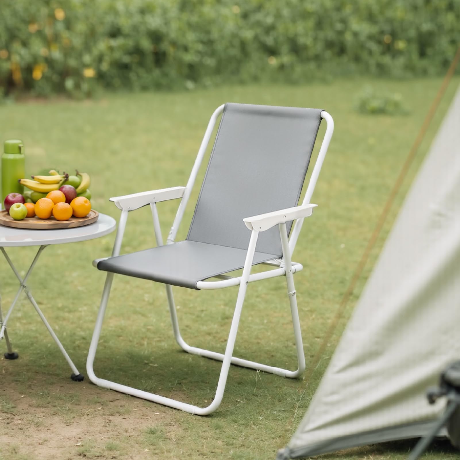 WOLTU Campingstuhl 2er Set Faltbar Leicht, Klappstuhl Camping belastbar bis 100 kg,Gartenstuhl klappbar Strandstuhl für Camping Balkon Garten