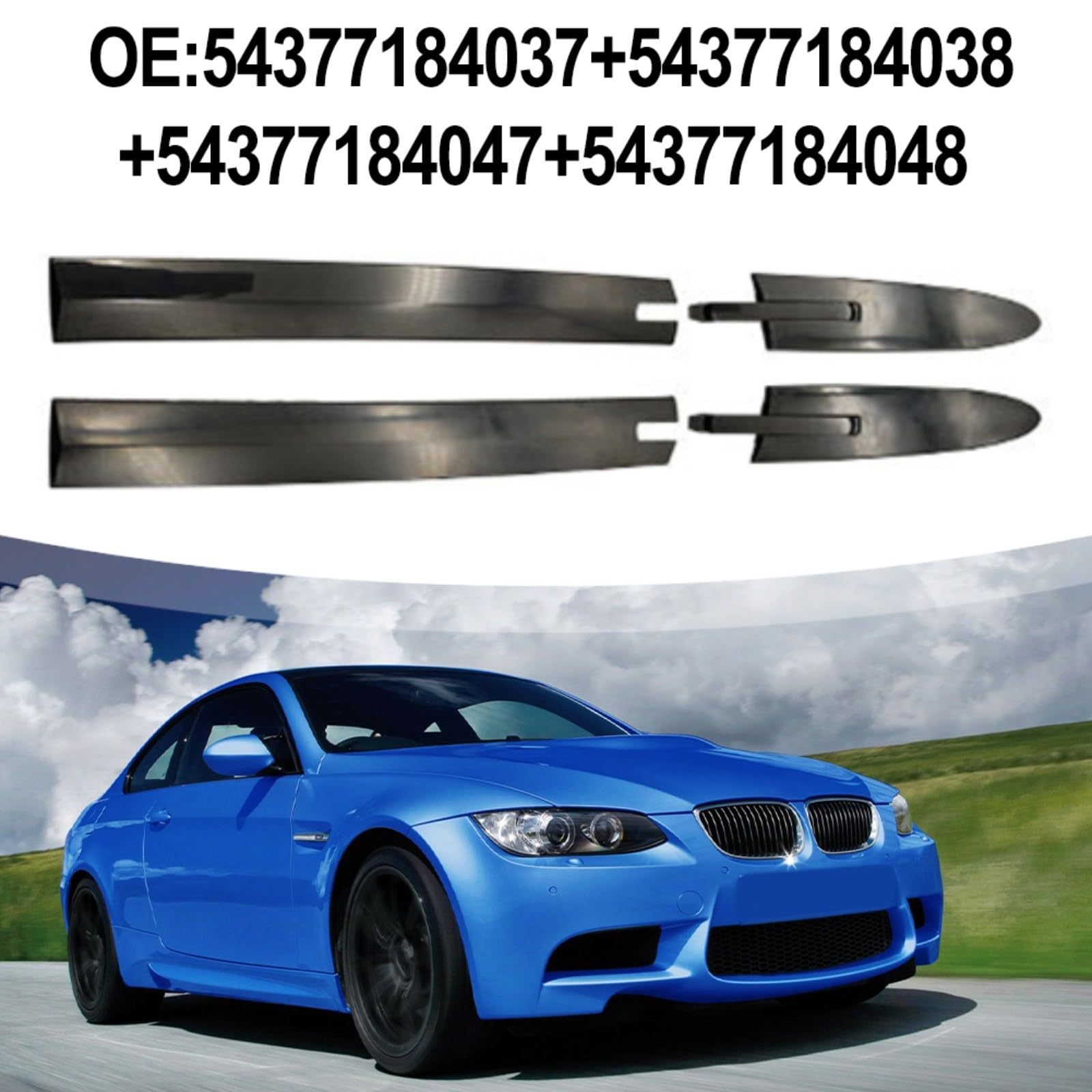 Cabrio Dachscharnierabdeckungs-Set für BMW E93 F33 F83 335I, OEM 54377184037 54377184038 54377184047 54377184048