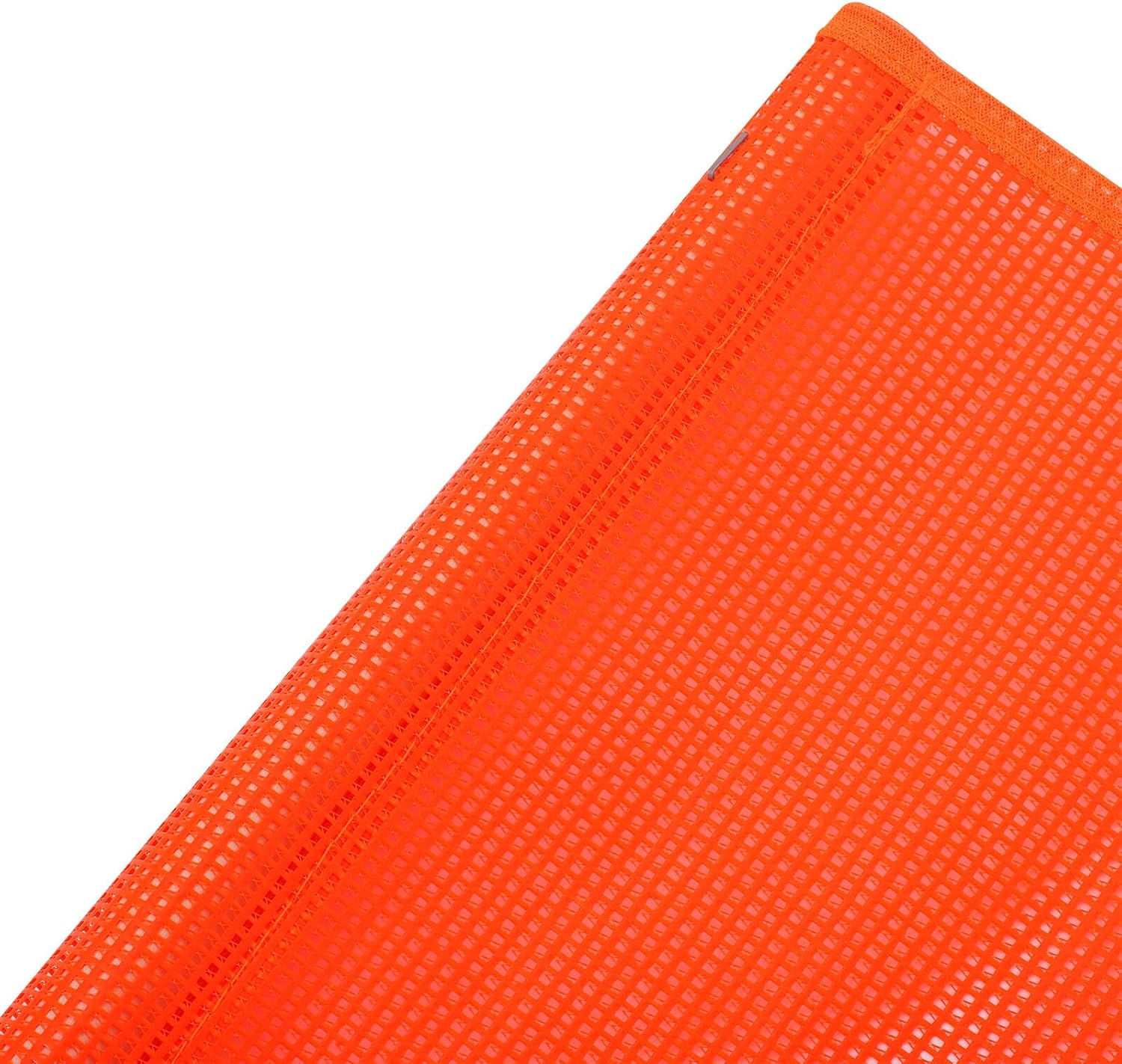Alipis Safety Flag with Wooden Pole, Hand-waving Mesh Fabric Warning Flag for Highway and Truck Use, Hand-held Safety Banner for Road